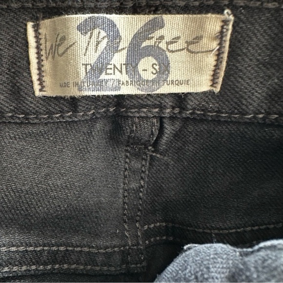 Free People | We the Free Black Ripped Distressed Boyfriend Jeans Size 26 - Picture 9 of 11